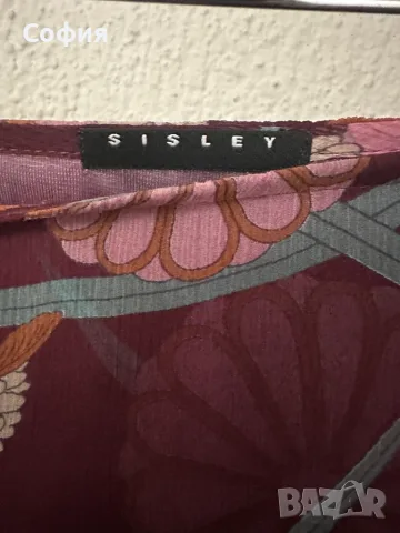 Копринена пола на цветя Sisley, снимка 3 - Поли - 55666341