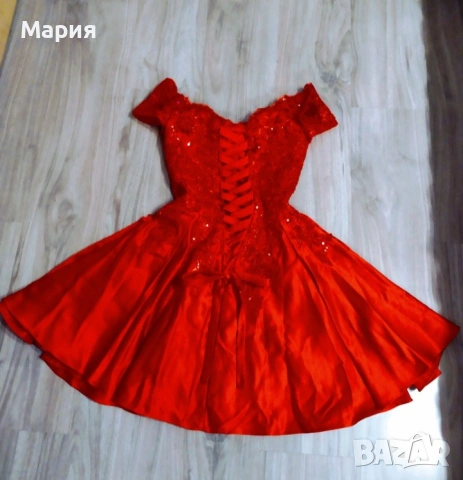 Елегантна сатенена рокля , снимка 3 - Рокли - 54403090