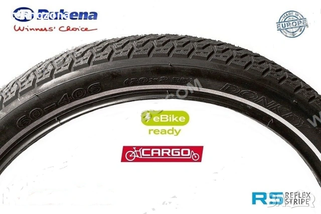 ГУМА ВЕЛО ВЪНШНА 20x2.35 (60-406 - 60/100-16) R28 DONKEY CARGO (RS) E-Bike с кант РУБЕНА/Mitas Чехия, снимка 3 - Части за велосипеди - 55048798