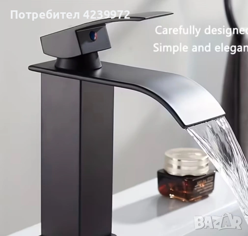Черен смесител за баня. Модерни смесители., снимка 2 - Смесители - 55168675