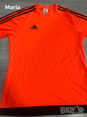 Оригинална спортна тениска Adidas Climalite – Размер M – Неоново оранжев