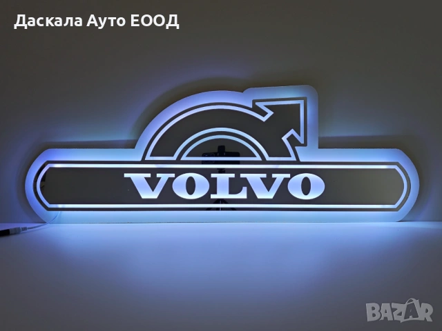 Огледална 3D табела за ВОЛВО VOLVO 24V, RGB с дистанционно, 80х28см