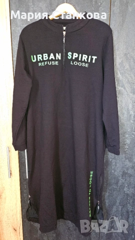 Голям размер туники рокли с дълъг ръкав, снимка 6 - Туники - 54162751