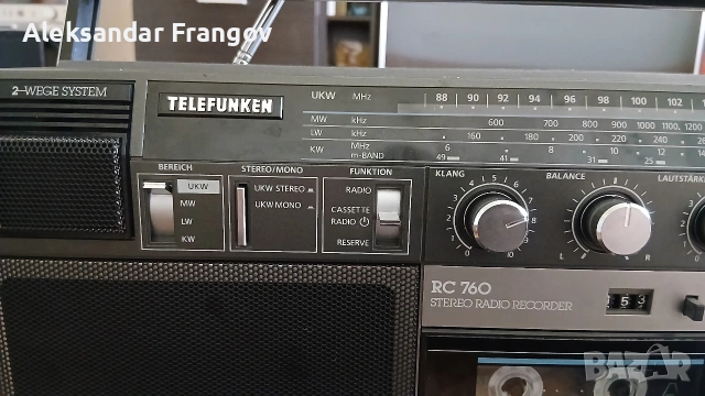 TELEFUNKEN RC 760 , снимка 2 - Радиокасетофони, транзистори - 54775858