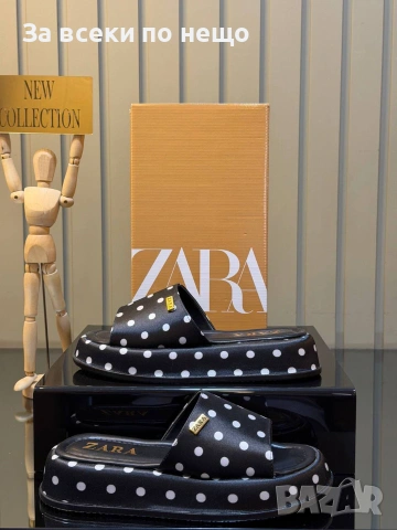 Zara Дамски Чехли Зара - Бели Или Черни Код SK1784, снимка 2 - Чехли - 55195329