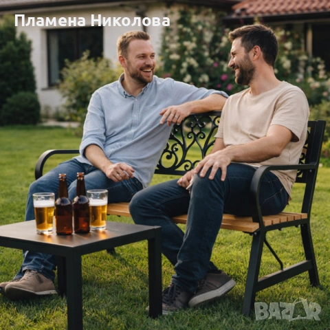 Елегантна градинска пейка GARDEN LINE – здрава болтова конструкция, снимка 2 - Градински мебели, декорация  - 54759543