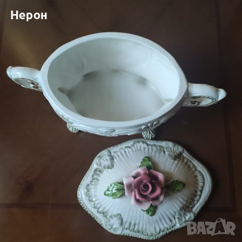 Порцеланова фруктиера, снимка 8 - Антикварни и старинни предмети - 40957282