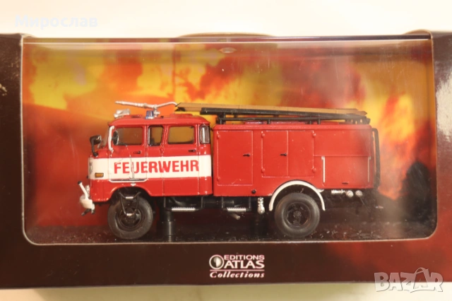 1/72 ATLAS ИФА IFA КАМИОН ПОЖАРНА МОДЕЛ КОЛИЧКА, снимка 2 - Колекции - 54303024