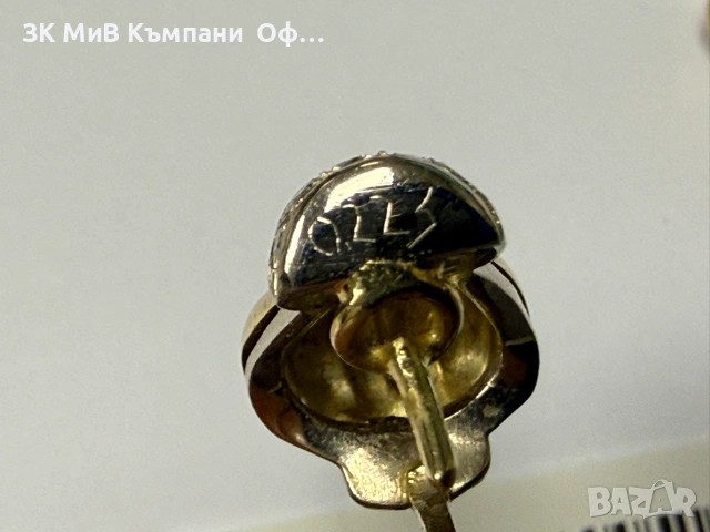 Дизайнерски Златни обеци с диаманти - 8.38 грама - 0.44ct, снимка 2 - Обеци - 55196796