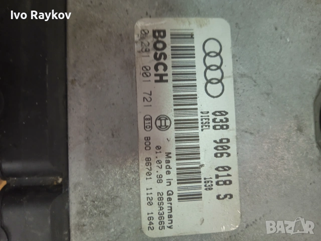  Компютър , ECU Audi A4 1.9 TDI 1998 038906018S , 0281001721, снимка 3 - Части - 55039776