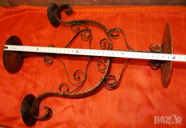 Винтидж кован меден свещник, снимка 11 - Антикварни и старинни предмети - 54342873