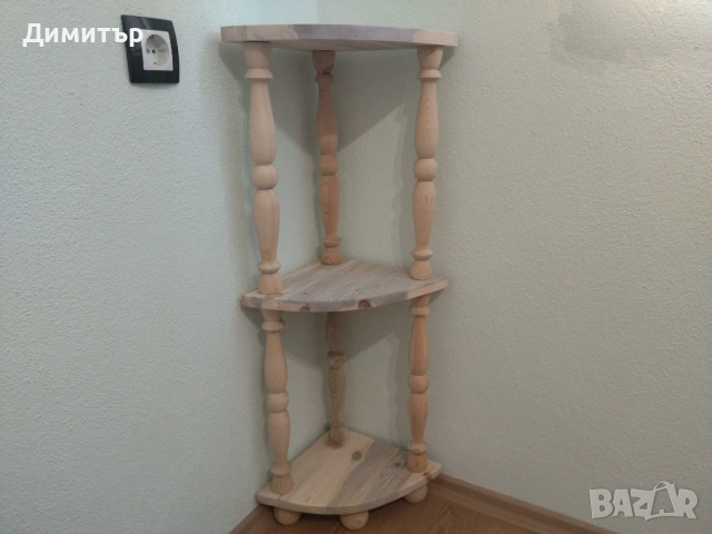 Ретро ъглова етажерка ( НАТУРАЛНА ) !