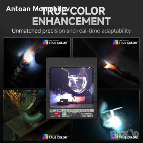 Заваръчна маска ANDELI BY950T-1 MONER LED PRO, снимка 8 - Други инструменти - 54805387