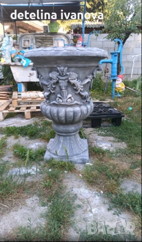 Бетонна кашпа в римски стил, снимка 3 - Декорация за дома - 46019474