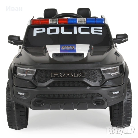 ТОП ЦЕНАНОВО!Акумулаторен джип RAM POLICE BLACK с 12V батерия,EVA гуми,сигнални светлини,дистанно, снимка 2 - Детски велосипеди, триколки и коли - 55083898