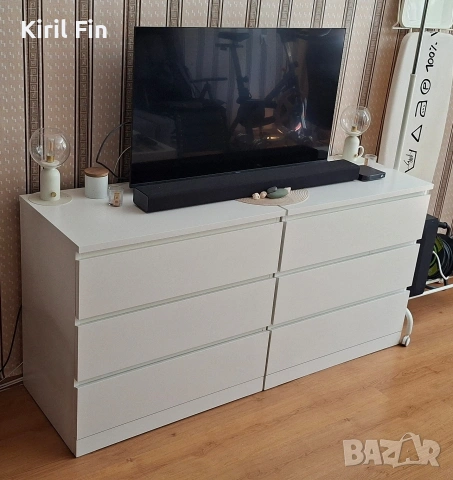 Продавам почти нови IKEA мебели – гардероб, скринове и масичка, готови за ползване, снимка 6 - Гардероби - 55057313