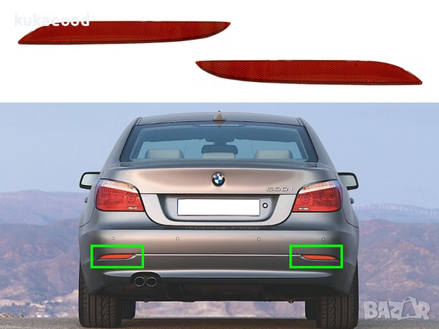 Рефлектор за задна броня на BMW 5 E60 Facelift, снимка 3 - Части - 54104563