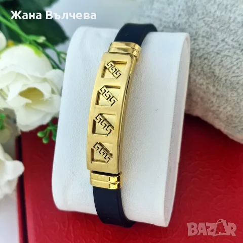 Greek Pattern Bracelet - мъжка гривна с позлата