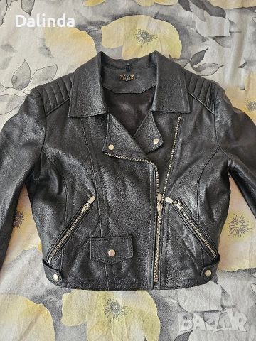 Късо якенце от естествена кожа , снимка 2 - Якета - 54353629