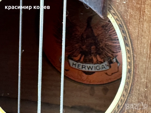 стара немска китара "Herwiga" , снимка 2 - Антикварни и старинни предмети - 54367889