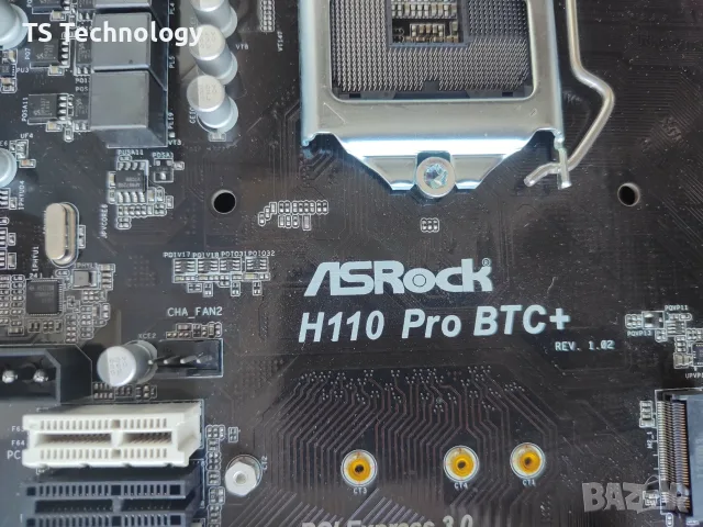 Чисто ново дъно ASRock H110 Pro BTC+ (Full Box) – Неупотребявано, снимка 4 - Дънни платки - 55298411