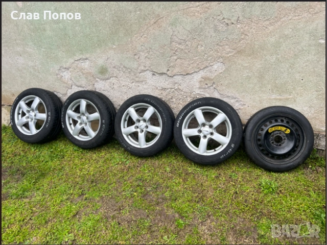 Джанти 16 5х108 с гуми 205/55R16, снимка 5 - Гуми и джанти - 54492120
