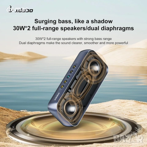 Преносим Bluetooth високоговорител xdobo Luxe, 60 W, зареждане чрез Type-C, снимка 4 - Bluetooth тонколони - 54399883