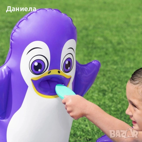 Надуваем детски басейн с морски животни, водни играчки и игра за хвърляне на халки, снимка 12 - Други - 54858063