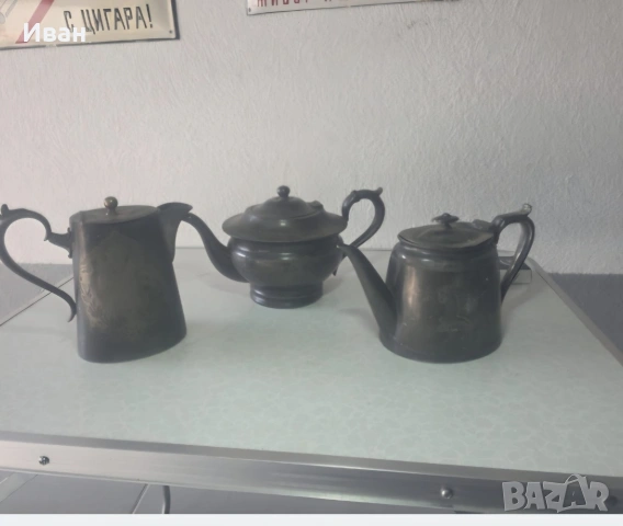 Стари посребрени чайници, снимка 2 - Декорация за дома - 55059391