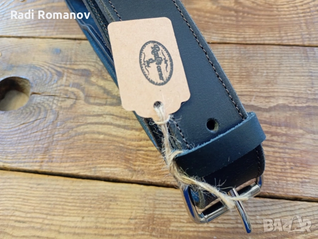 Ръчно изработен мъжки кожен колан , снимка 4 - Портфейли, портмонета - 55205696