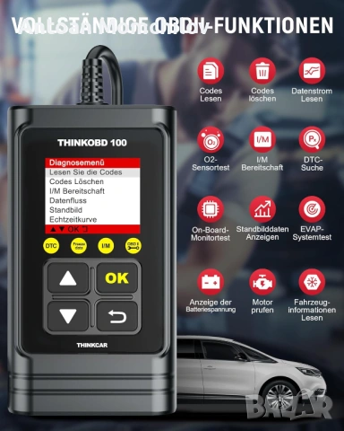 OBD2 диагностика Thinkcar THINKOBD 100 за автомобил, снимка 3 - Аксесоари и консумативи - 54874825
