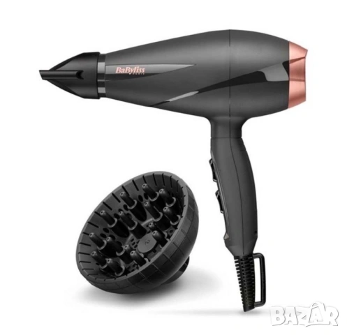 Сешоар BaByliss - Smooth Pro 2100 6709DE, 2100 W, 3 степени, черен/розово злато, снимка 6 - Сешоари - 54838484