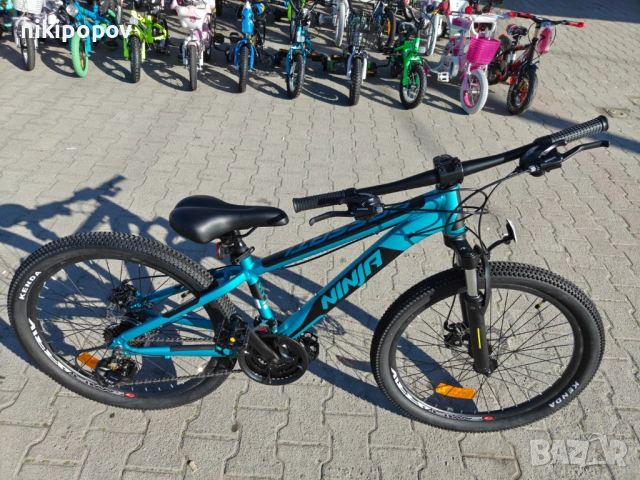 BG Алуминиев велосипед 24" NINJA син, снимка 3 - Велосипеди - 54334851