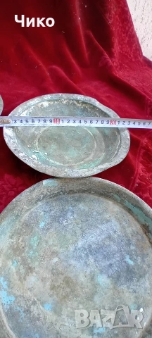 5бр медни чиний, снимка 3 - Антикварни и старинни предмети - 54600637