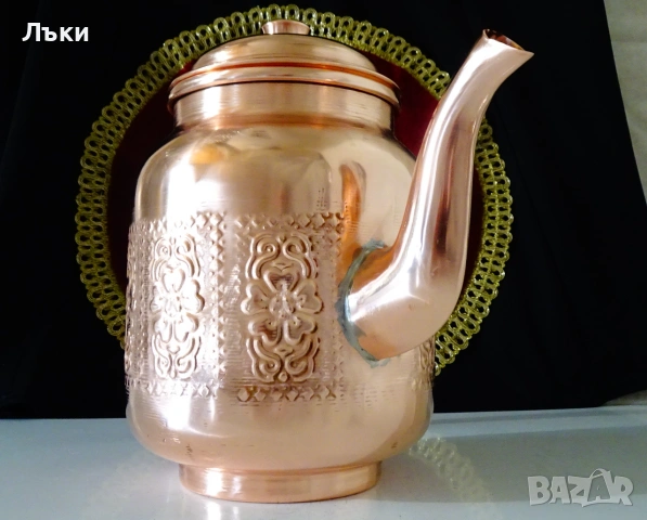 Меден чайник 1.5 л.,чиста червена мед. , снимка 5 - Антикварни и старинни предмети - 55206764