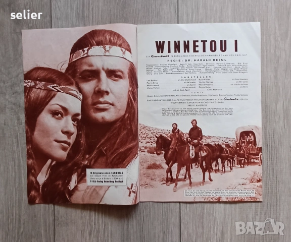 оригинална немска програма за филм "Illustrierter Film-Kurier" (Nr. 4) за уестърн класиката "Винету , снимка 5 - Списания и комикси - 54478389