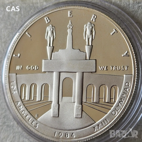 1 Долар 1984 САЩ / сребро 0.900, снимка 5 - Нумизматика и бонистика - 54377227