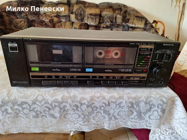 SANYO RD-W340 DOUBLE STEREO CASSETTE DECK.MADE IN JAPAN.