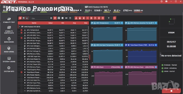 Видео карта Acer RX 9070 Predator Bifrost White, 16GB AMD Radeon, снимка 7 - Видеокарти - 54715377