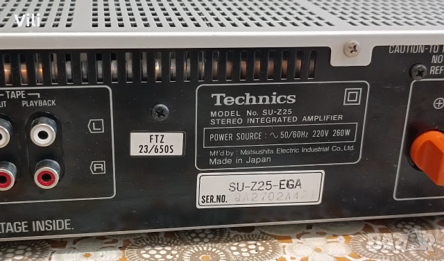 Technics SU-Z25, снимка 7 - Ресийвъри, усилватели, смесителни пултове - 54990273