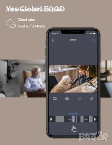 Nooie WiFi baby monitor 360° 1080P с нощно виждане, снимка 8 - IP камери - 54549177