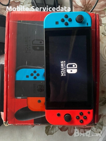 Nintendo Switch V2 + ПЪЛЕН ОРИГИНАЛЕН КОМПЛЕКТ / ЗА РЕМОНТ, снимка 2 - Nintendo конзоли - 54584867