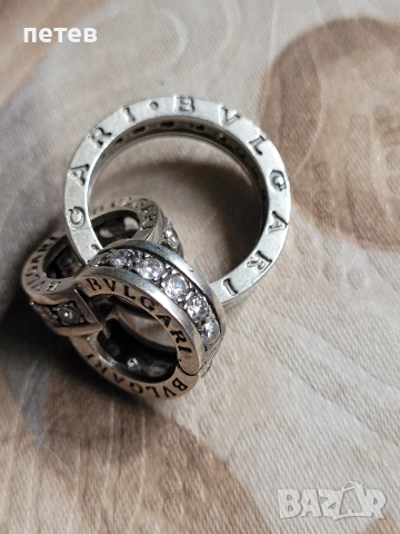 BVLGARI.bvlgari. сребърен пръстен. сребърни обици., снимка 5 - Антикварни и старинни предмети - 54698398