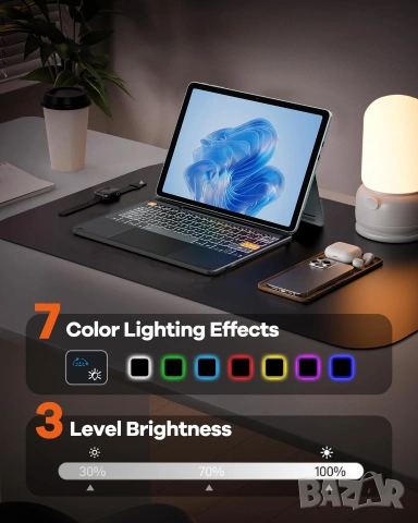 Безжична клавиатура с тъчпад за Surface Pro 12 и Copilot+, снимка 5 - Клавиатури и мишки - 50990139