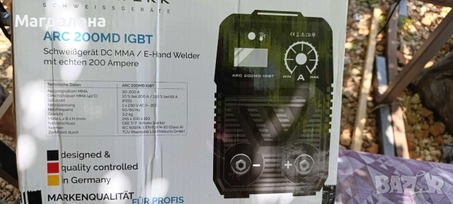 НОВ Заваръчен апарат - електрожен STAHLWERK ARC 200 MD IGBT/ 30-200 A - Машина за заваряване, снимка 2 - Други инструменти - 55088971