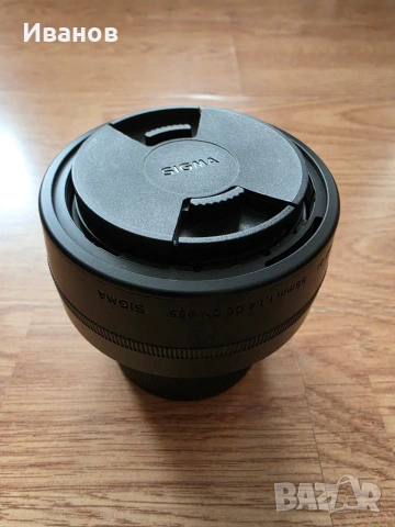Обектив Sigma 56mm F1.4 Sony E-mount + филтър Walimex Pro Slim MC UV 55mm | Перфектно състояние, снимка 3 - Обективи и филтри - 54658909