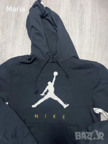 Оригинален Nike Jordan суичър с качулка черен размер M/L, снимка 6 - Суичъри - 54529532