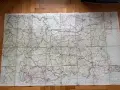 Стара военна Щабна карта ВЕРМАХТ 1941 (140х87 см), снимка 3