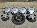 Лети джанти за Mercedes 15" 5x112 (W201 / W124) - 6Jx15 ET49 и Резервна гума патерица за 155/70/R17 , снимка 1