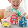 Монтесори сензорна играчка- влакче с катинари и ключове , снимка 8
